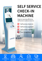 Kiosque en libre-service avec imprimante de reçus, lecteur de cartes NFC et scanner de codes QR pour les affaires administratives et les paiements mobiles