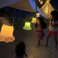 Nouvelle lampe de camping extérieure étanche en forme de trompette, lumière décorative pour auvent, guirlande lumineuse LED pour jardin, certifiée CE, 2700K, lumière douce