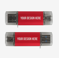 Clé USB Type C personnalisée avec logo, design rotatif en métal, cadeau promotionnel, vente en gros OEM