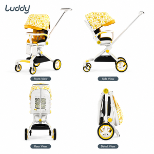 Poussette pliable Luddy LD-10 avec siège pivotant à 360°, <span class=keywords><strong>landau</strong></span> pour bébé, poussette pour tout-petit, chariot réversible, poussette de voyage pour 0-36 mois - Product Image 6