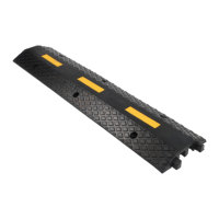 Protector de Cables para Carreteras SW-2XC02, Reductor de Velocidad de 1000*220*45mm, Goma+PVC, Amarillo+Negro, 10-15 mph