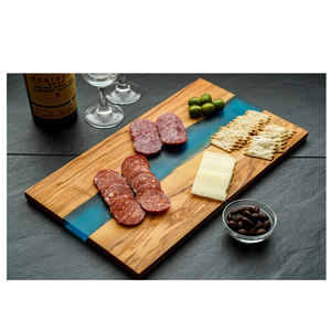 Planche à découper en bois d'olivier, planche à découper en résine d'océan, planche à fromage en bois - Product Image 2
