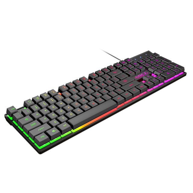Imice AK-600 Wired Gaming Keyboard 104 Keys Mechanical RGB Backlit Keyboard for PC Laptop Computer