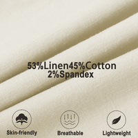 Tissu en lin mélangé de haute qualité, écologique et tendance, avec un style chic et décontracté, en lin européen
