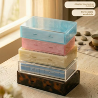 Boîte de rangement pour Mahjong, plusieurs couleurs au choix, tuiles de Mahjong américaines, motif coquille, acrylique transparent, anti-humidité et anti-poussière, haute qualité