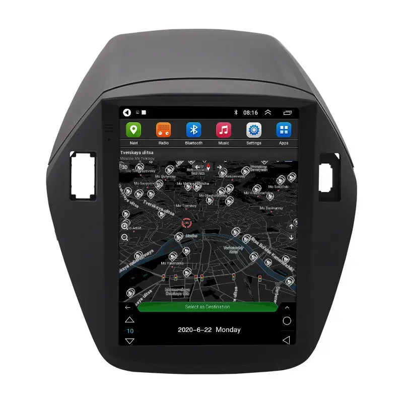 Tesla экран android 12 GPS навигация для Hyundai ix35 2009-2013