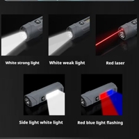 Lampu senter bawah magnetik multifungsi, dengan lampu COB sisi biru Laser merah senter taktis