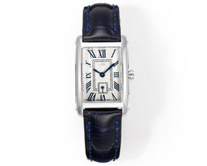 Montre à quartz rectangulaire élégante et luxueuse de haute qualité avec bracelet en cuir, résistante à l'eau, style sport et affaires, cadran à aiguilles - Product Image 1