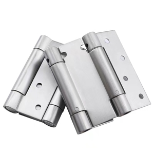Bisagra de puerta batiente de doble acción de acero inoxidable moderna y de calidad, ajustable, 3 mm de grosor, ángulo de apertura de 180 grados, para dormitorio - Product Image 1