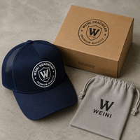 Gorra de béisbol trucker de malla con diseño de hojas a cuadros, deportiva, étnica, de 6 paneles, con logotipo personalizado, cierre de hebilla de un solo botón, transpirable