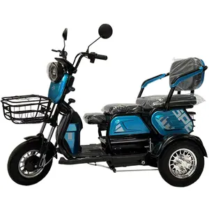 The popular 48V 600W three seat leisure tricycle with children electric tricycle