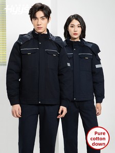 Veste <span class=keywords><strong>de</strong></span> <span class=keywords><strong>travail</strong></span> hivernale, combinaison <span class=keywords><strong>de</strong></span> sécurité en coton polaire épais pour le soudage, manteau <span class=keywords><strong>de</strong></span> protection thermique pour le personnel <span class=keywords><strong>de</strong></span> la Régie Électrique Nationale, logo personnalisé - Product Image 2