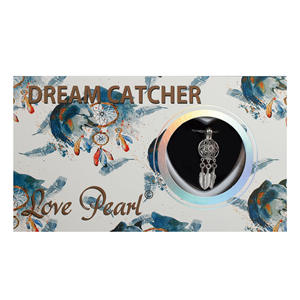 Collier de perles Dream Catcher Love Wish avec pendentif de perles d'huître de culture et kit de boîte cadeau en chaîne de 18 "en acier inoxydable - Product Image 2