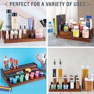 Wholesale Spice Rack Kitchenwood Spice Rack Organizer 3 Tier Free-Standing Wooden <b>Kitchen</b> <b>Storage</b> Spice Racks - Product Image 5
