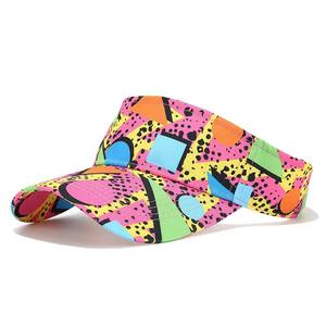 Casquette à visière à imprimé géométrique, respirante, pliable, protection solaire d'été, chapeau de sport de plein air pour hommes et femmes adultes - Product Image 2