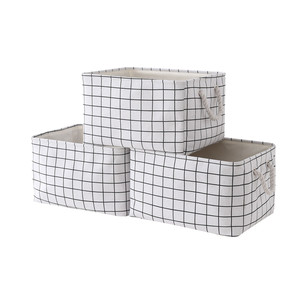 Fashionable Kids room canvas toy organizer hamper box with handle, Fashion custom canvas storage bin