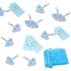 Promotion Baptism Baby Souvenirs Key Chains <b>Elephant</b> Birthday Party Keychain for Baby Shower - Product Image 1