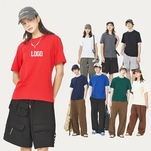 Camiseta de T-shirt masculina com estampa de tela personalizada de alta qualidade para mulheres roupas de verão slim fit