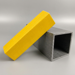 Tube carré en PRF (Plastique Renforcé de Fibre de Verre) haute résistance, section creuse en plastique renforcé de fibre de verre pour la construction et le support industriels - Product Image 1