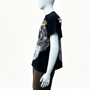T-shirt Oversize Estiva da <span class=keywords><strong>Uomo</strong></span> e Donna con Stampa Angelo, Streetwear Harajuku, Maglietta Grafica con Simbolo del Denaro e Ali sul Retro - Product Image 4