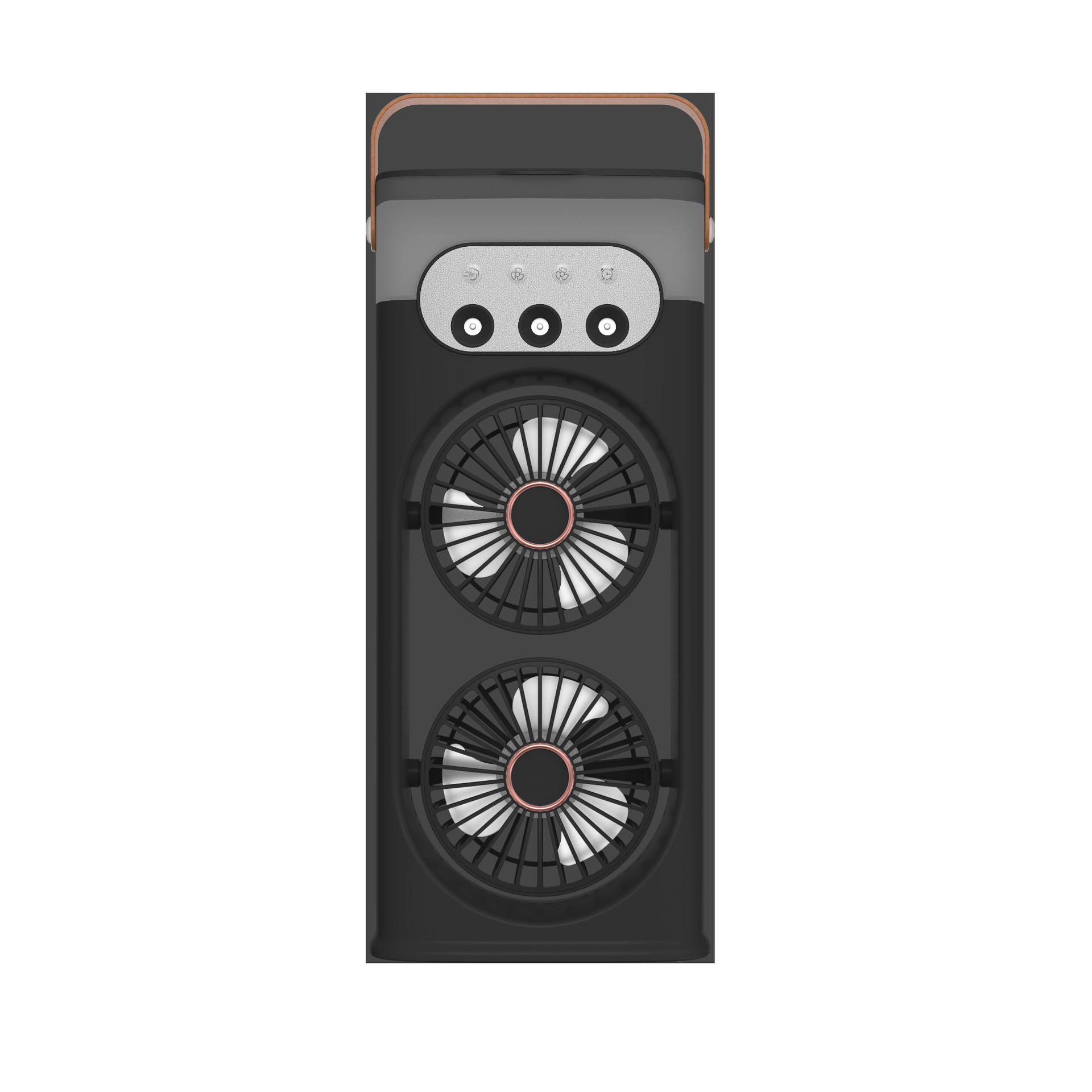 Ventilateur de pulvérisation à double tête SL617 (pulvérisation à 3 trous)-Noir