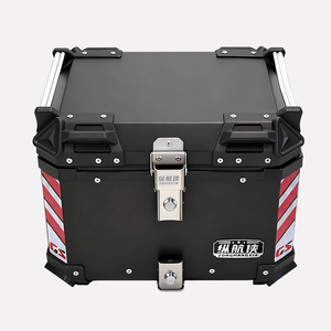 MOXINGKE Boîte à bagages en alliage d'aluminium noir 45L pour moto et véhicule électrique, boîte de rangement pour casque robuste et verrouillable, applicable aux <span class=keywords><strong>ADV</strong></span> - Product Image 6