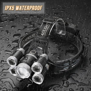 Vente en gros de lampes frontales d'urgence de haute puissance pour l'extérieur, 30W, 3500 lumens, COB, projecteurs, lampes frontales LED rechargeables par USB - Product Image 3