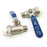 Vanne à boisseau sphérique en laiton XingFu sur mesure (modèle DN20, port de 1/2 pouce) haute pression 200 psi, raccord mâle PPR manuel pour l'eau