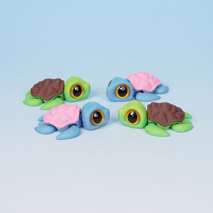 2026 Gzyuyou Aimants de réfrigérateur tortue en PLA imprimés en 3D, série sur le thème de l'océan, ornements animaux à grands yeux, mini-jouets créatifs - Product Image 3
