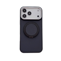 Étui de téléphone portable de luxe en cuir PU antichoc avec anneau magnétique rotatif à 360 degrés pour iPhone 15 16 17 Pro Max