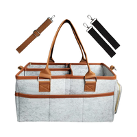 Sac de rangement portable pour couches avec couvercle en rouleau et séparateurs amovibles Organisateur de rangement pour bébé Essentials