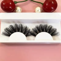 Extensions de cils en faux vison super volumineux, courbure D, naturels, en bande, avec logo personnalisé, vente en gros, marque privée, en vrac