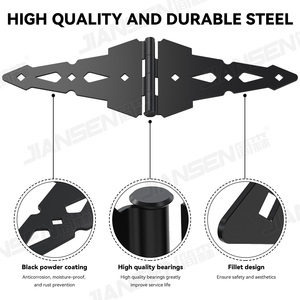 ชุดอุปกรณ์บานพับประตูเหล็กแบบคลาสสิก แข็งแรงทนทาน พร้อมตัวล็อคแบบสปริง - Product Image 5