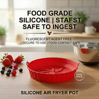 Moule rond en silicone de 70g pour cuisson, friteuse à air, doublure jetable en papier, ustensile de cuisson, moule à pizza, moule à gâteau, panier