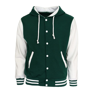 Best Quality Winter Men's Varsity Jacket Customized Colors & Design Stand Collar Hooded Quick Dry Breathable Casual Front Logo - Product Image 1