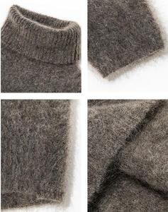 Usine personnalisé hiver brossé laine cachemire <span class=keywords><strong>pull</strong></span> qualité à <span class=keywords><strong>manches</strong></span> <span class=keywords><strong>courtes</strong></span> femmes <span class=keywords><strong>pull</strong></span> floue Angora Mohair <span class=keywords><strong>pull</strong></span> pour les femmes - Product Image 4
