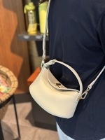 Sac à main polyvalent en cuir de vachette pleine fleur, nouvelle collection printemps-été 2025, en cuir véritable, tendance, simple, avec fermeture à loquet et couleurs contrastées