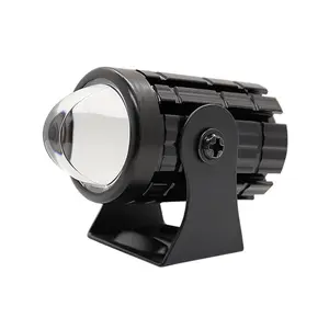 Farol LED para motocicleta, carro, ATV, duas cores, amarelo âmbar, luz de neblina, luz de condução, alto/baixo