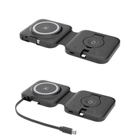 Produk terlaris 2025 adaptor pengisi daya ponsel Usbc pengisi daya Cepat 15W 3in1 pengisi daya magnetik nirkabel dengan kabel Usbc