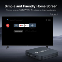 TV Box Android 15 TX30 Pro Económico 2025, Quad Core H265 4K con WiFi de Doble Banda, BT5.0 y Control Remoto por Voz