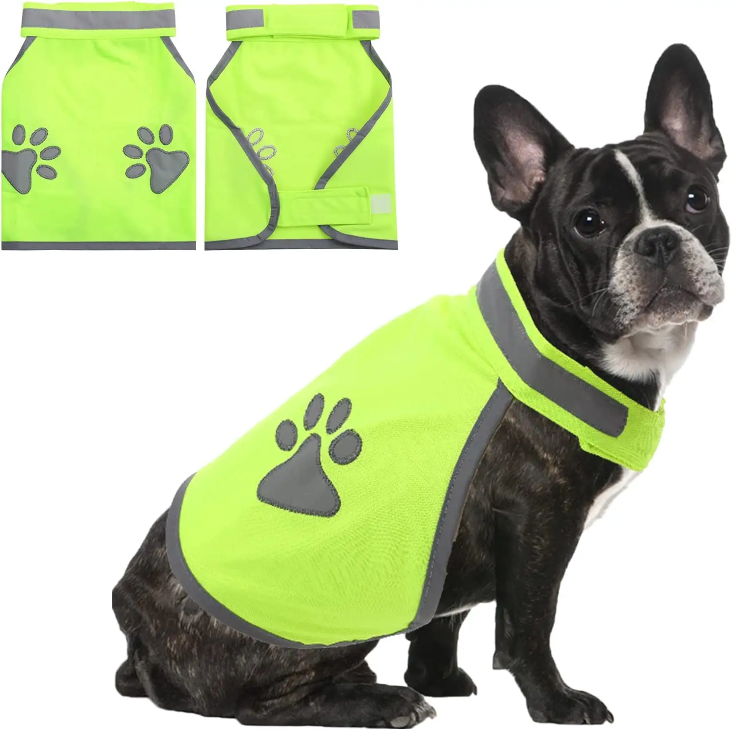 Maychanカスタム調節可能なペット屋外服犬の安全ベスト、防水高視認性犬の反射ベスト