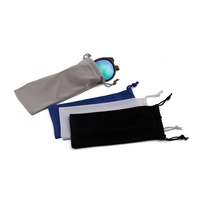 Étui à lunettes en microfibre de haute qualité, imprimé avec un logo, blanc, gris, noir, doux