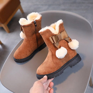 Children's Winter Artificial Leather Fleece Boots Kids Warm Snow Boots Children Casual Winter Thicken Boots - Product Image 4