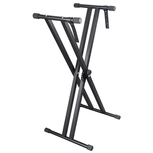 High Quality X-type Black Electronic Keyboard <strong>Stand</strong> Assembly Double Adjustable <strong>Stand</strong> for Keyboards Instrument - Product Image 2