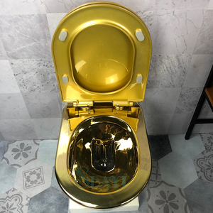 <span class=keywords><strong>WC</strong></span> moderne SDAYI avec réservoir <span class=keywords><strong>d</strong></span>'<span class=keywords><strong>eau</strong></span> caché, siège de toilette bidet doré, montage mural, siphon en P, <span class=keywords><strong>cuvette</strong></span> de toilette murale dorée, prix - Product Image 4