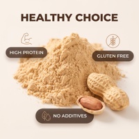 Farine d'arachide végétalienne de qualité supérieure, en vrac, de qualité alimentaire, HALAL, casher, sans gluten, riche en protéines, dégraissée, faible en gras, sans OGM
