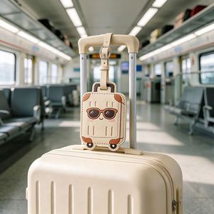 Cute Cartoon Luggage <b>Tag</b> Unique Funny <b>Tag</b> with <b>Name</b> Card Travel Suitcase Cartoon Decoration - Product Image 1