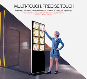 Indoor Vertical Totem <strong>Advertising</strong> <strong>LCD</strong> <strong>Display</strong> Video Player <strong>Floor</strong> <strong>Standing</strong> Commercial Digital Signage For Elevator Education Use - Product Image 2