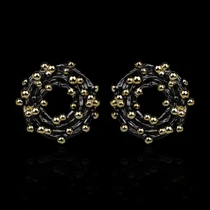 Antique Designs KYED0648 Fashion Shiny Women's Earrings Exaggerated Party Jewelry Flower Earrings For Women