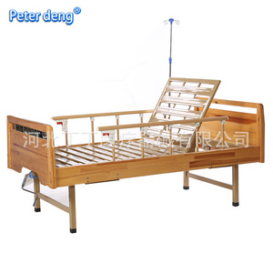 Cama de Hospital Manual Peter Deng de Madera con Manivela Simple y Barandilla para Pacientes Mayores o Paralizados - Product Image 4